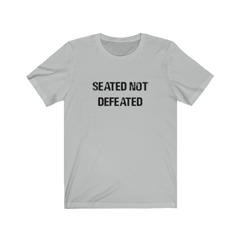 Seated Not Defeated Logo - Unisex Jersey Short Sleeve Tee